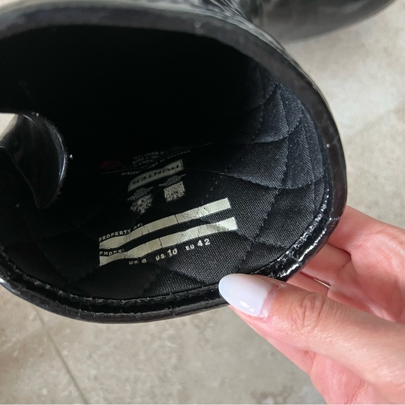 Women’s Hunter Black Adjustable Quilted Tall Rain Boots - US 10 - Picture 7 of 8